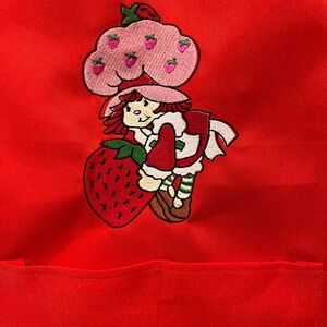 Red Strawberry Shortcake Apron